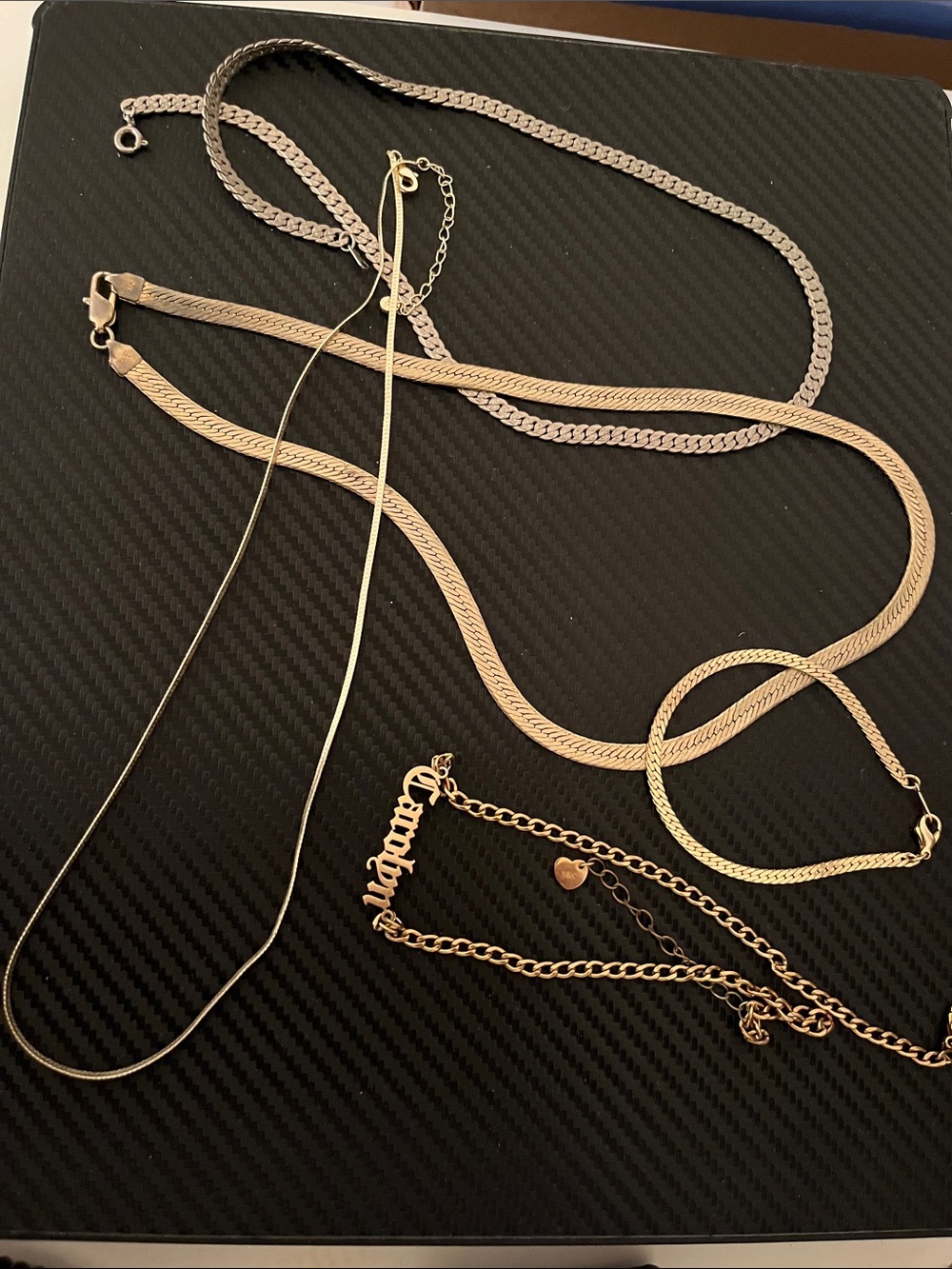 Chains Lot - 4 necklaces and one bracelet